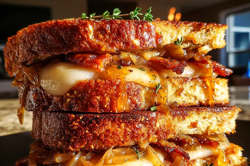 Fresh ingredients for Gourmet Grilled Cheese Delight