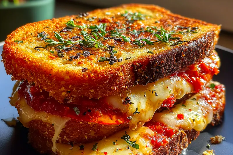 Cooking process for Gourmet Grilled Cheese