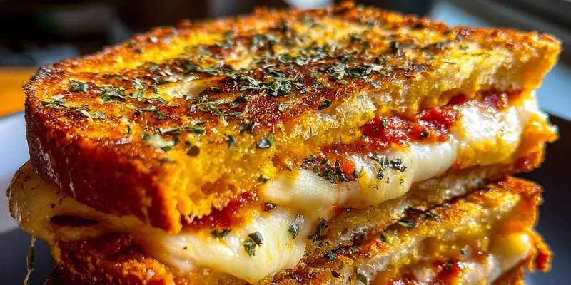 Delicious Gourmet Grilled Cheese served on a plate