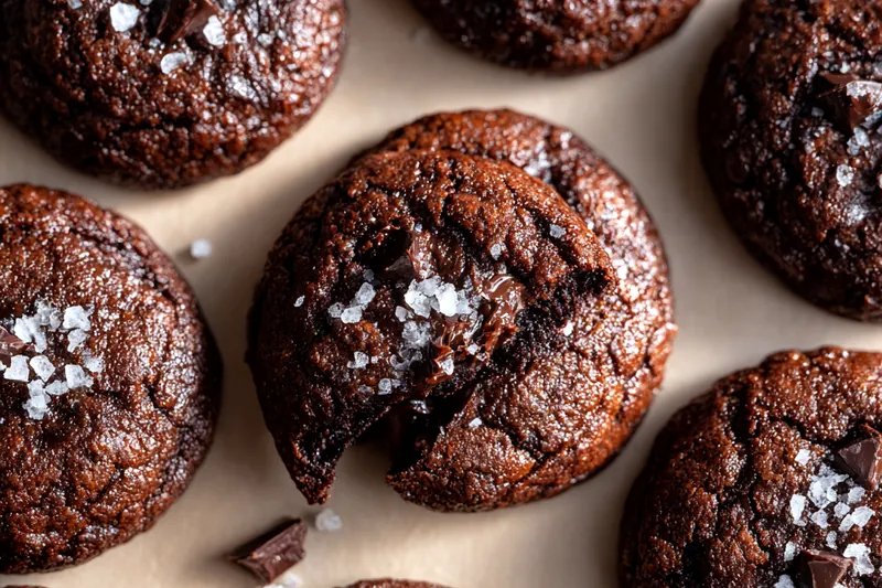 Fresh ingredients for Gourmet Salted Chocolate Cookies