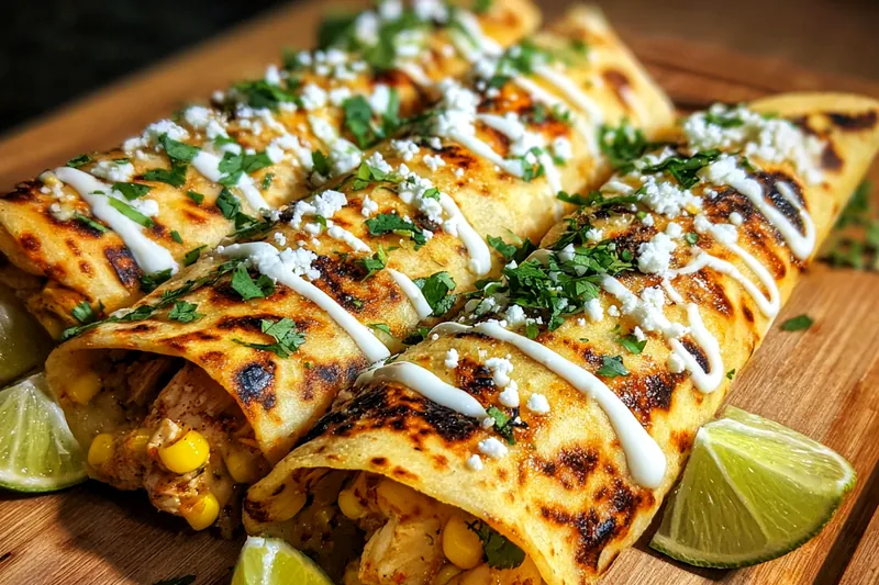 Cooking process for Grilled Chicken Wraps with Corn