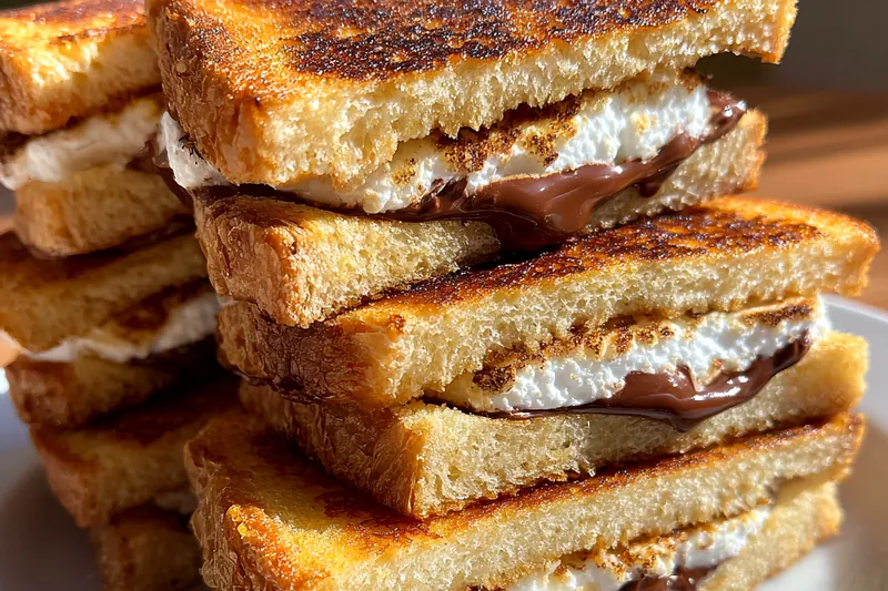 Fresh ingredients for Grilled Chocolate Marshmallow Sandwich