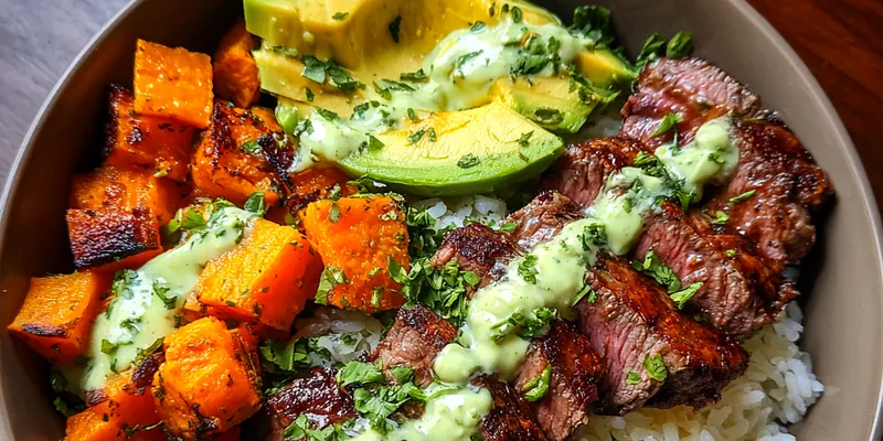 Grilled Steak Sweet Potato Bowl