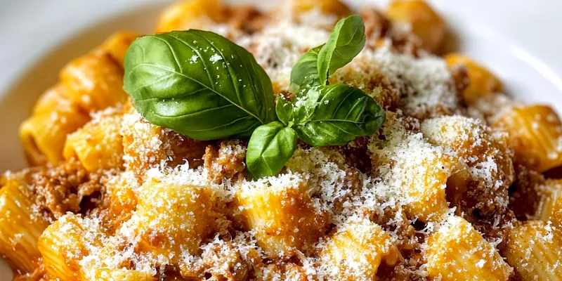 Delicious Hearty Beef Tortellini Bake served on a plate