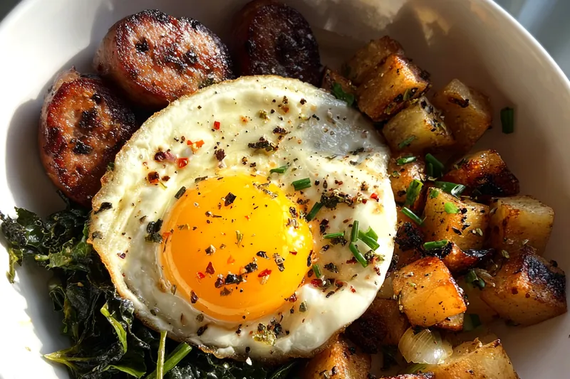 Fresh ingredients for Hearty Breakfast Bowl