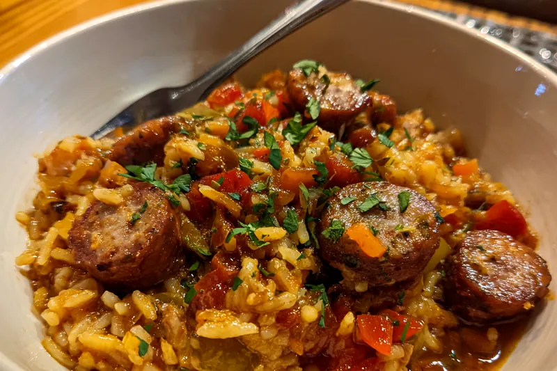 Fresh ingredients for Hearty Slow Cooker Jambalaya