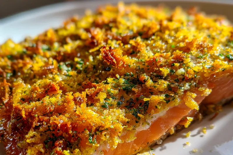 Fresh ingredients for Herb Crusted Salmon Bake