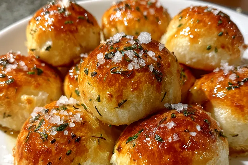 Cooking process for Herb Salted Garlic Rolls