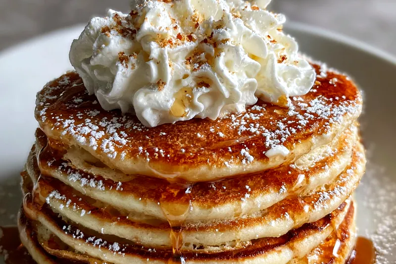 Cooking process for Holiday Spice Pancake Stack
