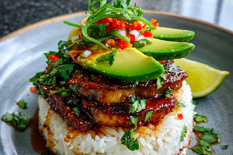Cooking process for Honey Lime Chicken Bowl