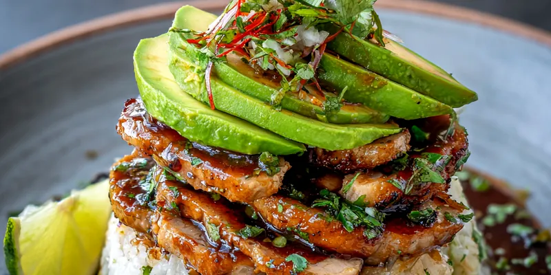 Delicious Honey Lime Chicken Bowl served on a plate