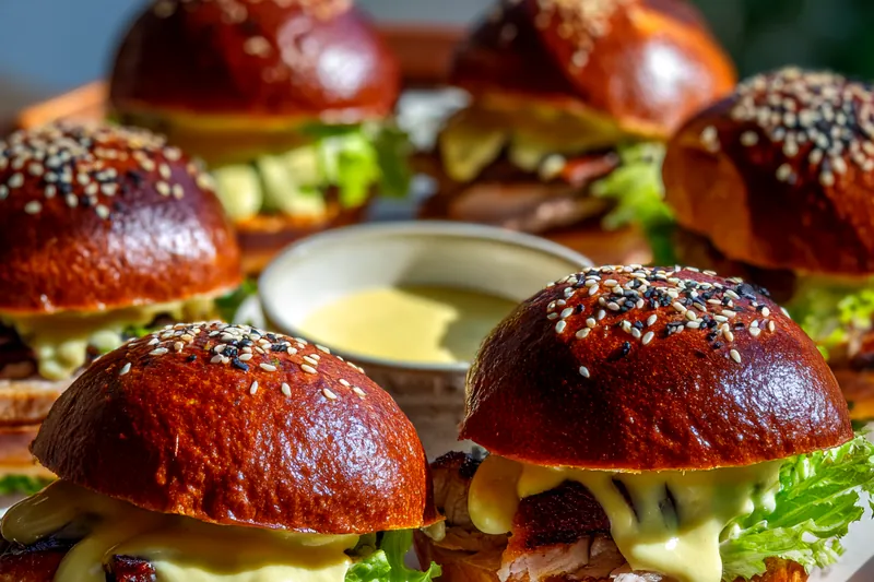 Cooking process for Honey Mustard Chicken Sliders