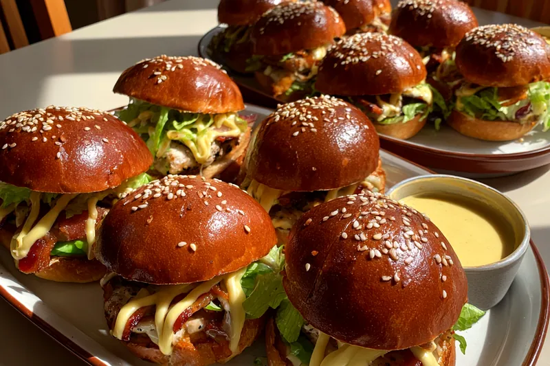 Fresh ingredients for Honey Mustard Chicken Sliders