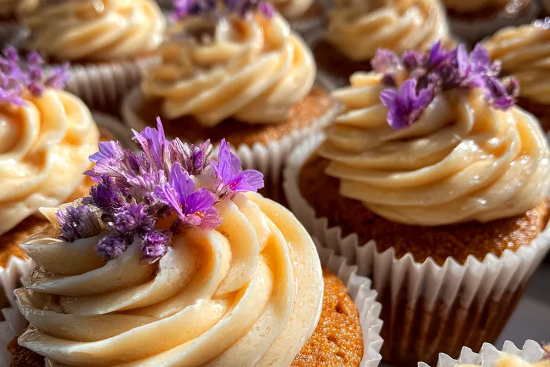 Fresh ingredients for Lavender Honey Cupcakes Delight