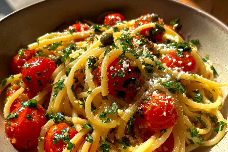 Fresh ingredients for Lemon Herb Capellini
