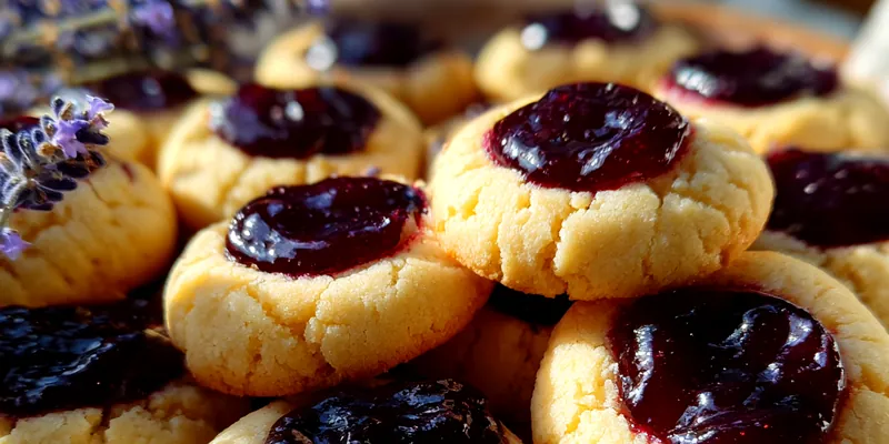 Lemon Lavender Thumbprint Cookies