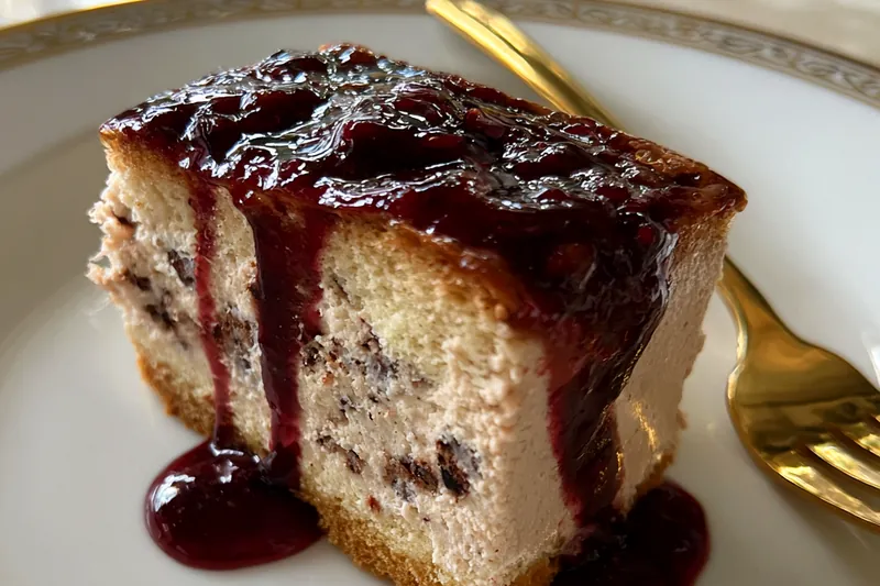 Cooking process for Mulberry Earl Grey Cheesecake