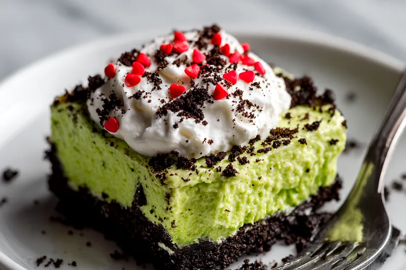 Ingredients for pistachio lush: Oreos, butter, cream cheese, powdered sugar, cool whip, pistachio pudding mix, and milk