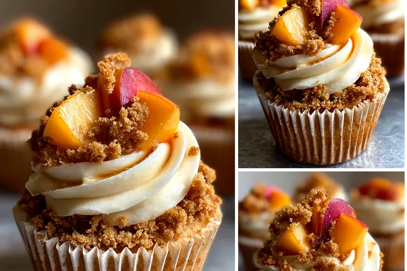 Cooking process for Peach Cobbler Cupcakes