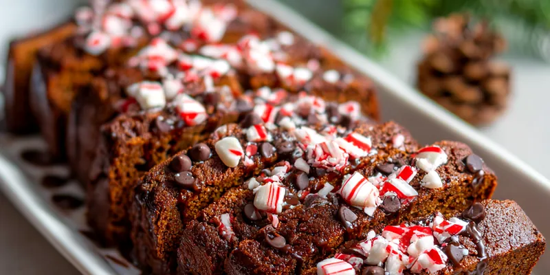 Delicious Peppermint Chocolate Loaf served on a plate