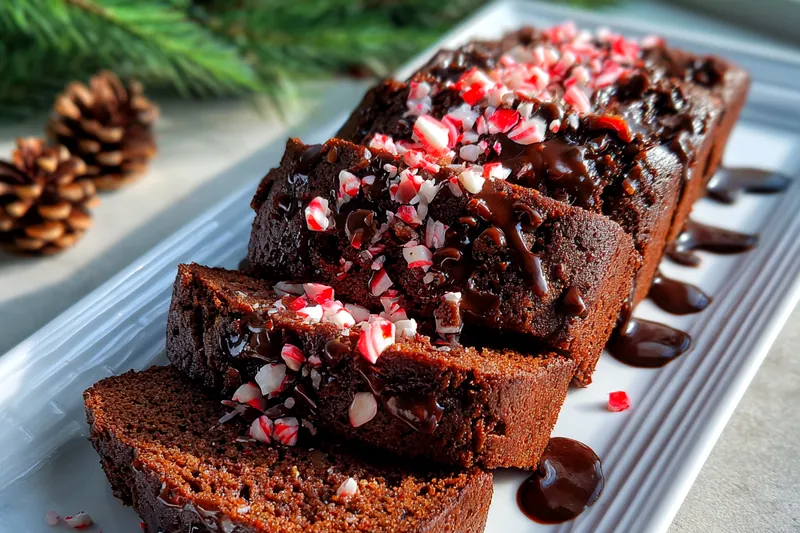 Fresh ingredients for Peppermint Chocolate Loaf