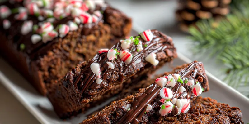 Delicious Peppermint Mocha Bread served on a plate