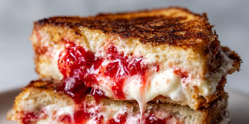 Raspberry Brie Stuffed French Toast