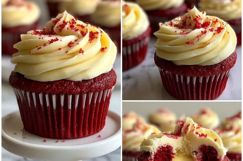 Cooking process for Red Velvet Cream Cupcakes