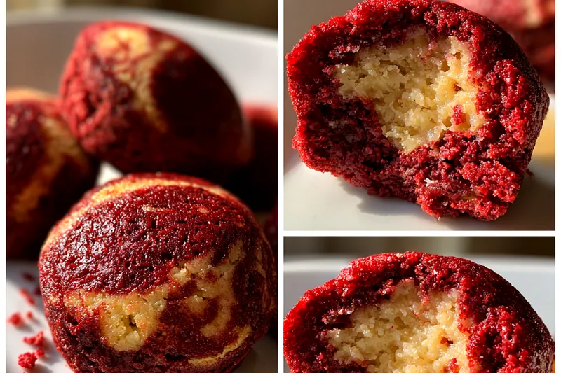 Fresh ingredients for Red Velvet Swirl Bites