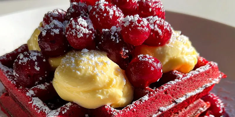 Red Velvet Waffle Delight