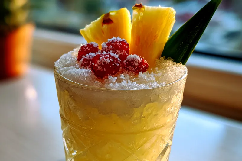 Fresh ingredients for Refreshing Pineapple Berry Punch