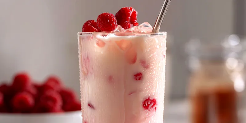 Refreshing Raspberry Vanilla Latte