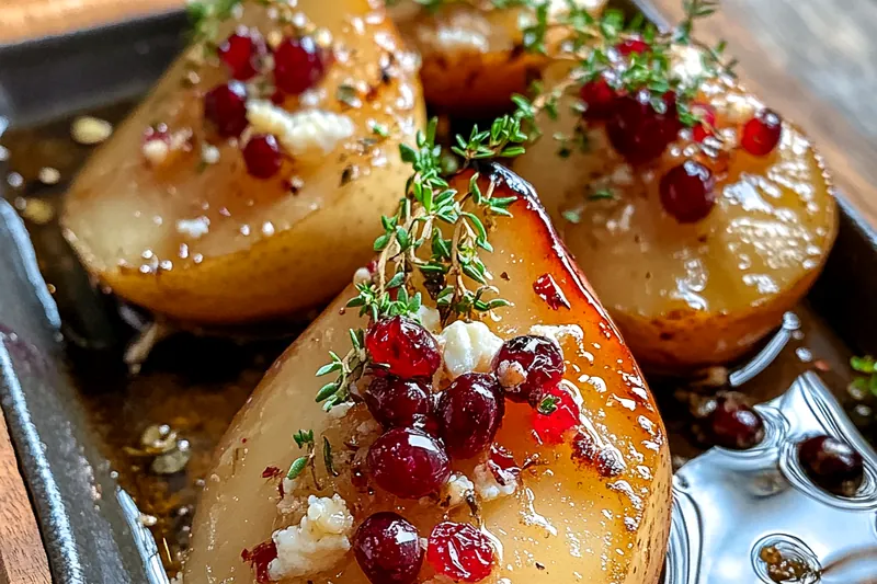 Fresh ingredients for Roasted Pears with Cheese