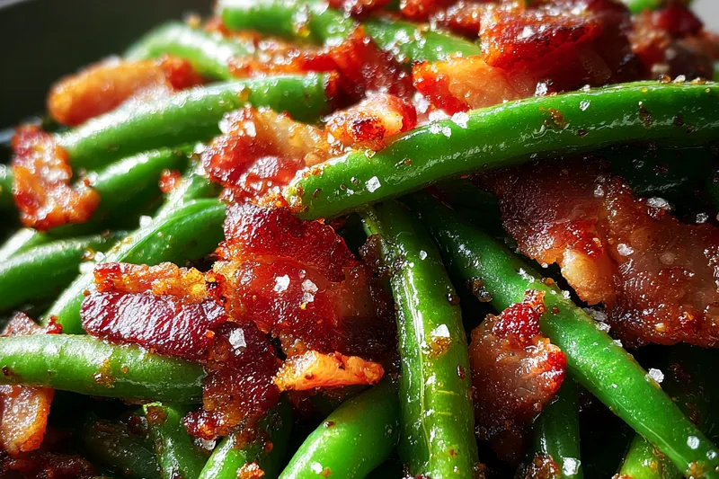 Fresh ingredients for Savory Bacon Green Beans