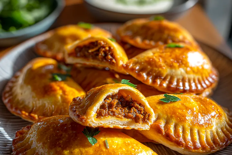Fresh ingredients for Savory Beef Pastries