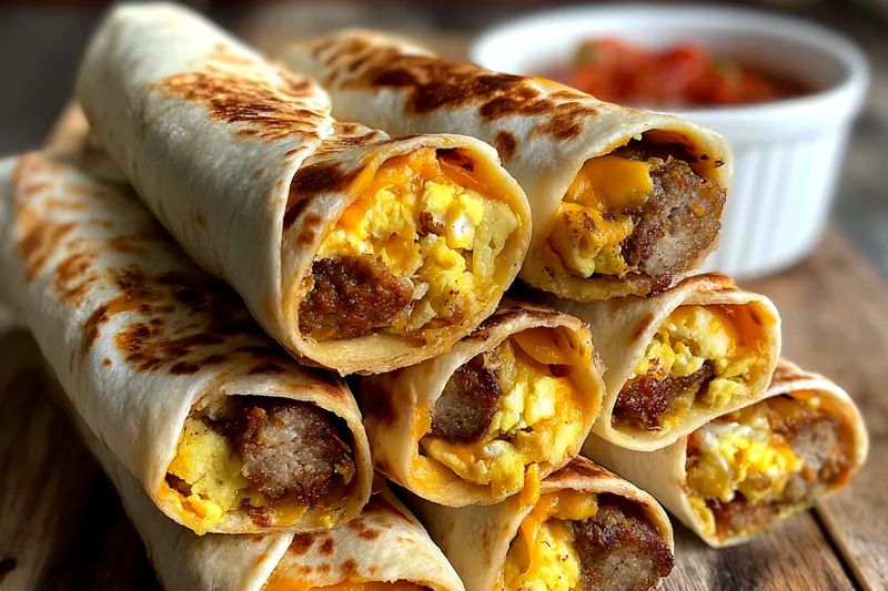 Cooking process for Savory Breakfast Wraps