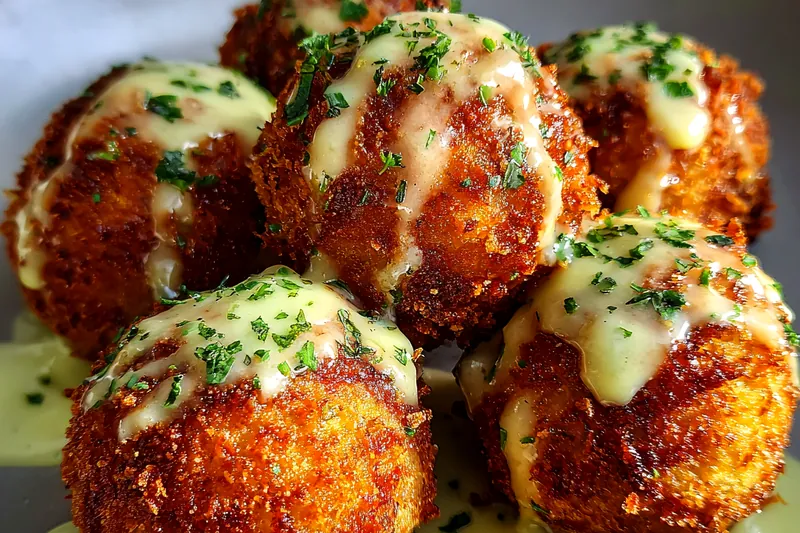 Cooking process for Savory Salmon Bites with Creamy Sauce