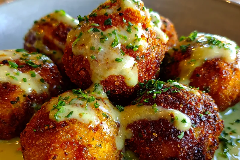 Fresh ingredients for Savory Salmon Bites with Creamy Sauce