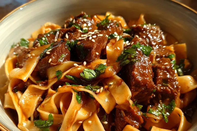 Cooking process for Slow Cooked Beef Noodles