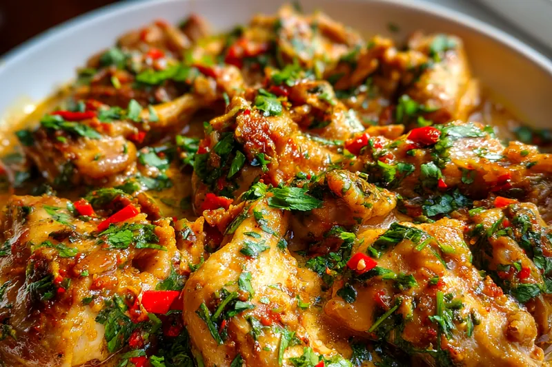 Fresh ingredients for Slow Cooked Peanut Chicken