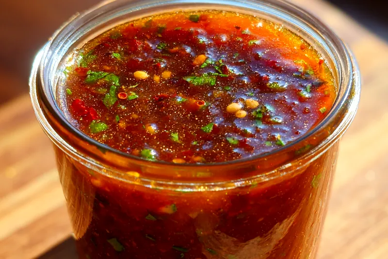 Cooking process for Smoky Herb Sauce