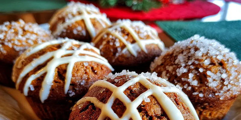 Delicious Spiced Ginger Muffins served on a plate