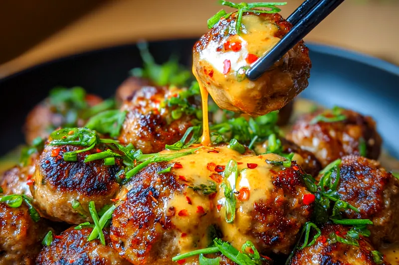 Fresh ingredients for Spicy BBQ Meatballs