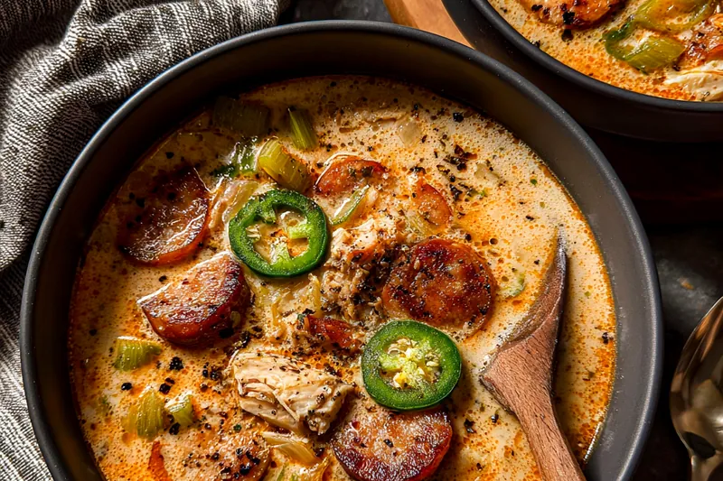 Cooking process for Spicy Cajun Chicken Soup