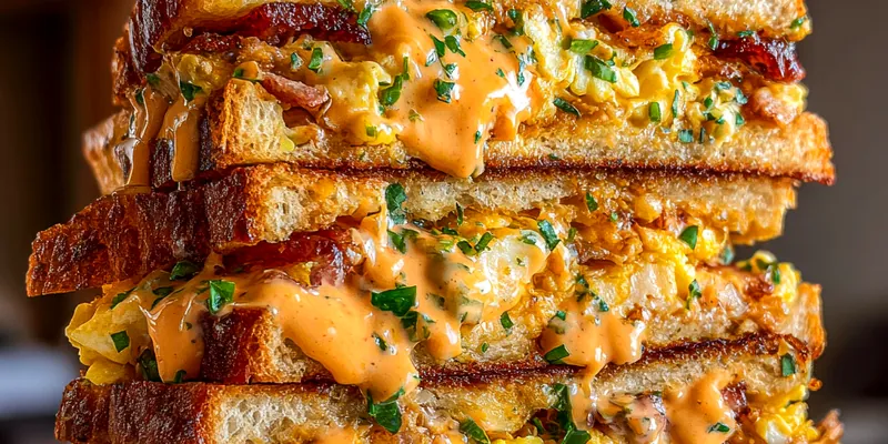 Delicious Spicy Chipotle Egg Sandwich served on a plate