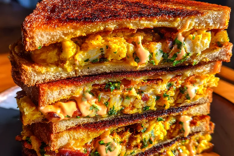 Fresh ingredients for Spicy Chipotle Egg Sandwich