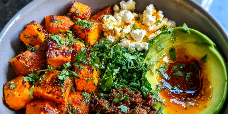 Delicious Spicy Honey Beef Bowl served on a plate