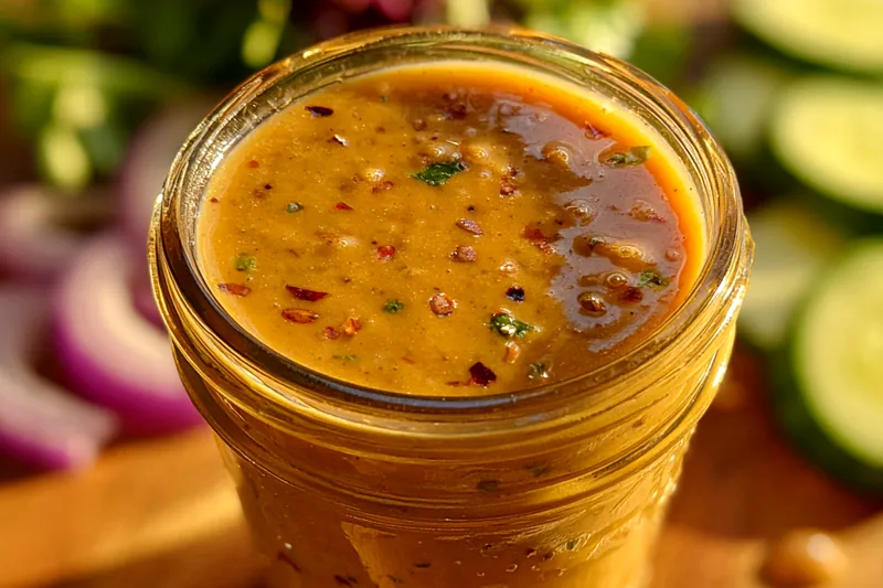 Fresh ingredients for Spicy Honey Ranch Sauce