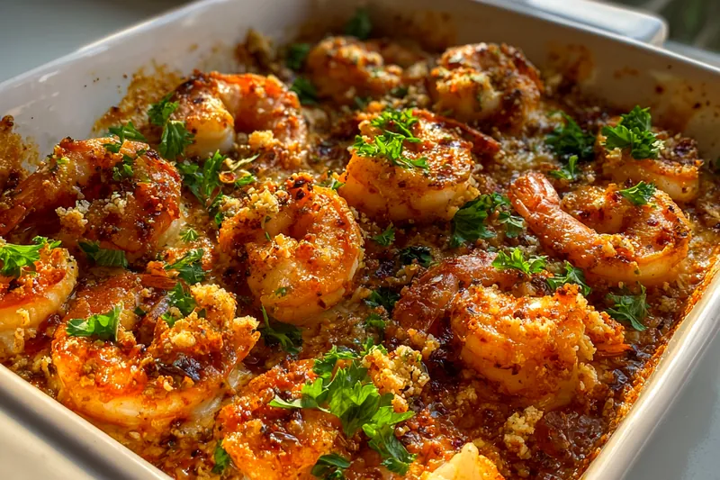 Fresh ingredients for Spicy Shrimp Casserole