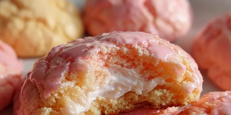Delicious Strawberry Cheesecake Cookies served on a plate